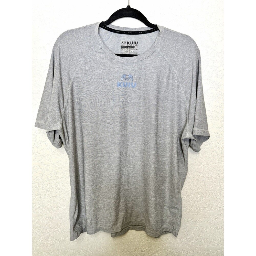 KUIU Mens Training Tech Shirt Sz L Gray Coolmax Wicking Performance Gym Hunting